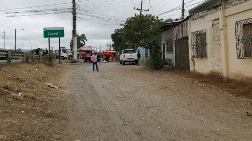 Ingreso a Chongón, parroquia urbana de Guayaquil, ubicada en la Vía a la Costa.