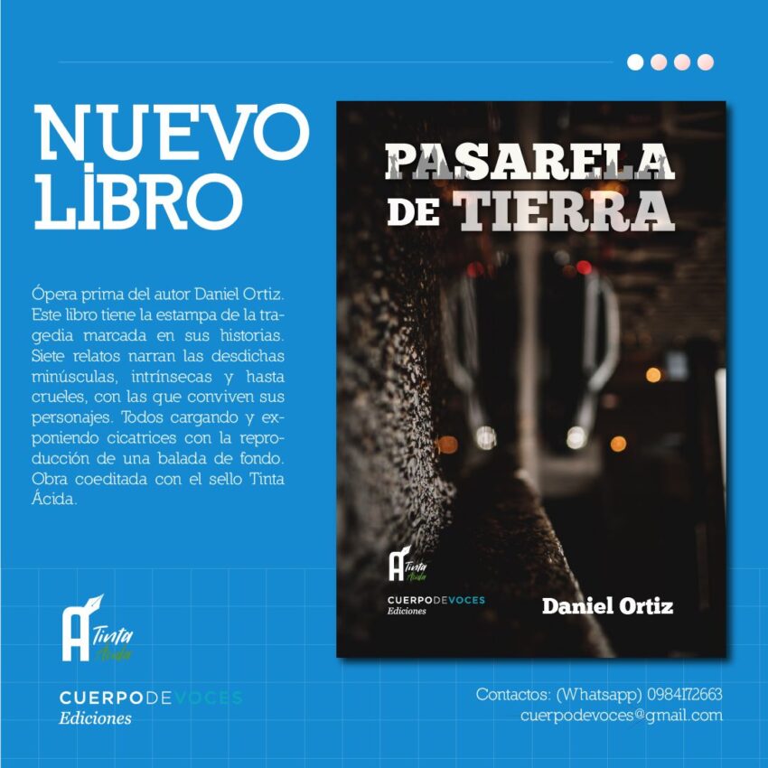 Afiche promocional del más reciente libro publicado por Tinta Ácida Ediciones: 