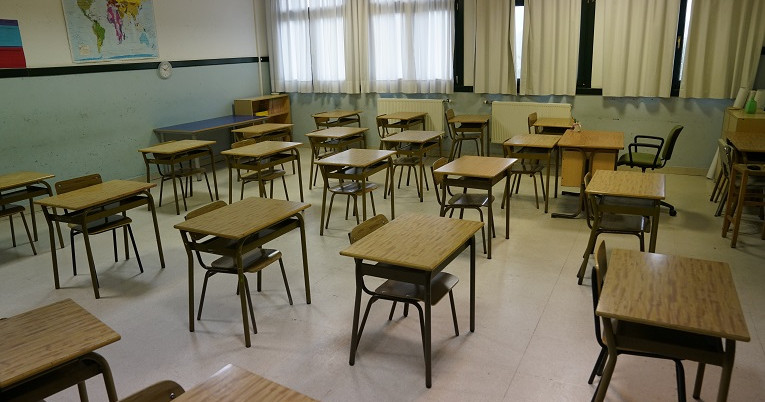 Imagen de una escuela en España, cerrada desde marzo, el 27 de agosto de 2020.