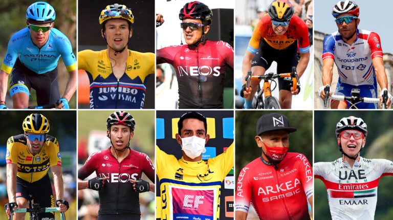 Algunos de los ciclistas favoritos para ganar el Tour de Francia 2020.