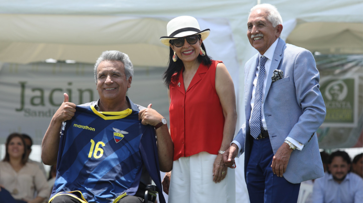 En Guayaquil, el 17 de Agosto 2018, el presidente Lenín Moreno, junto a su esposa Rocío González, inauguró la fase Jacinta Sandoford en el Parque Samanes.