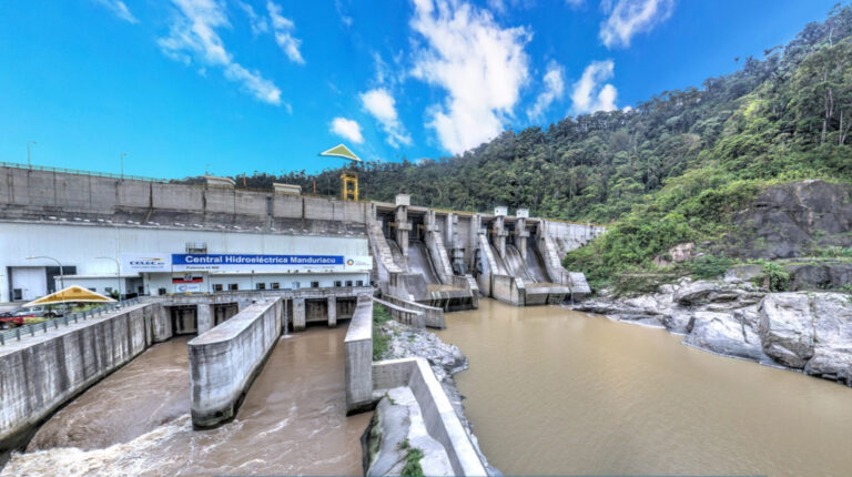 Imagen panorámica en 2019 del proyecto hidroeléctrico Manduriacu se encuentra ubicado en las parroquias de Pacto (Quito) y García Moreno(Cotacachi).