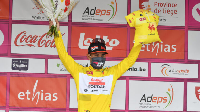 Caleb Ewan, vencedor de la primera etapa del Tour de Valonia, el domingo 16 de agosto de 2020.