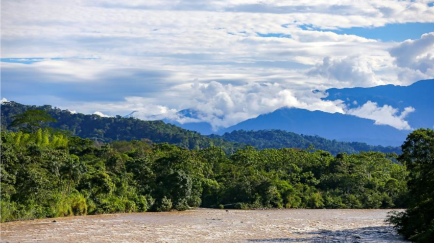 Una imagen del río Villano, en la provincia de Pastaza, el 9 de julio de 2020.