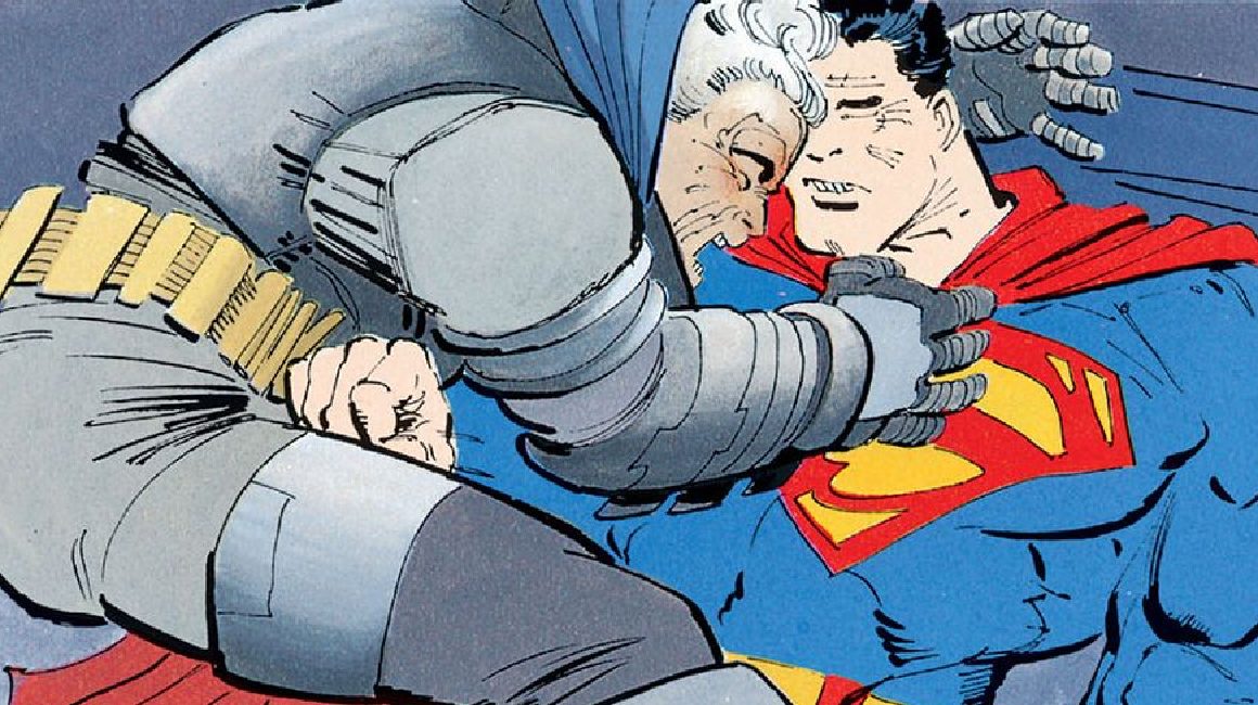 Un momento de la pelea entre Batman y Superman en 