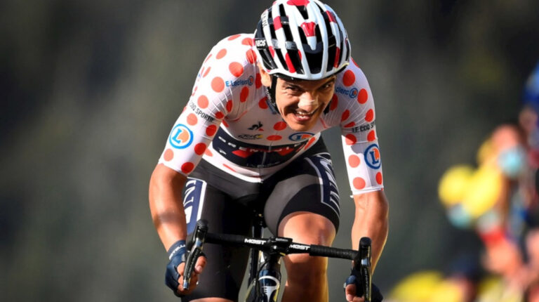 Richard Carapaz en la cronoescalada de la Etapa 20 del Tour de Francia.