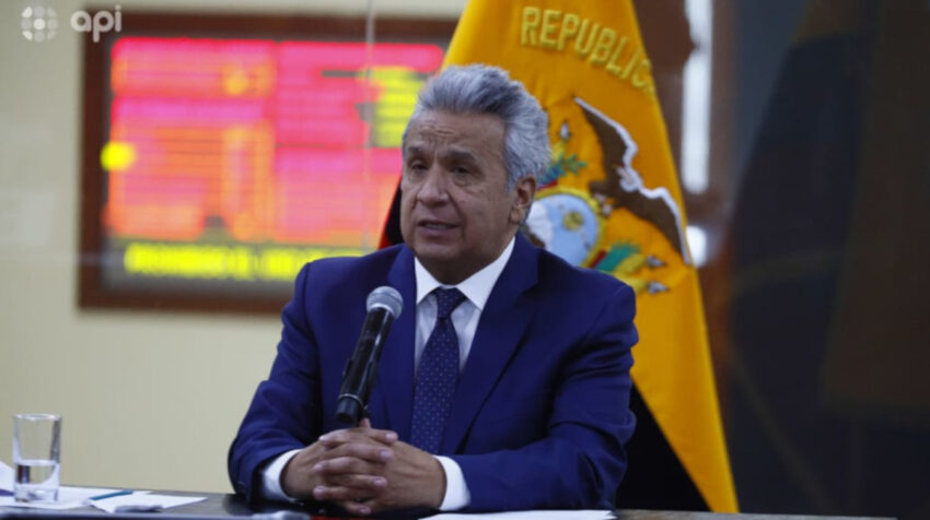 El presidente Lenín Moreno presidió la sesión del COE Nacional el 11 de septiembre de 2020 en Quito.