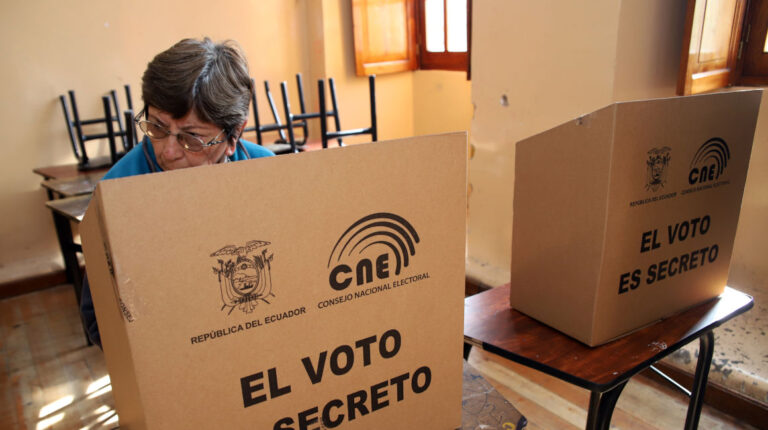 Una mujer en las elecciones seccionales de 2019.
