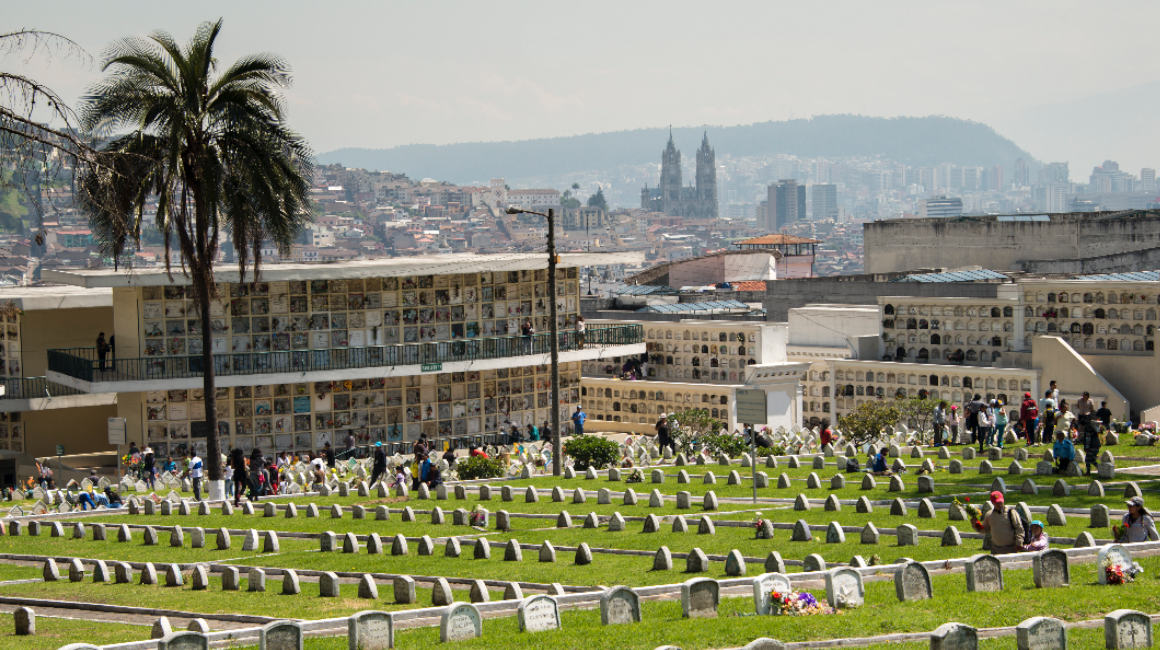 El cementerio de San Diego, en Quito.