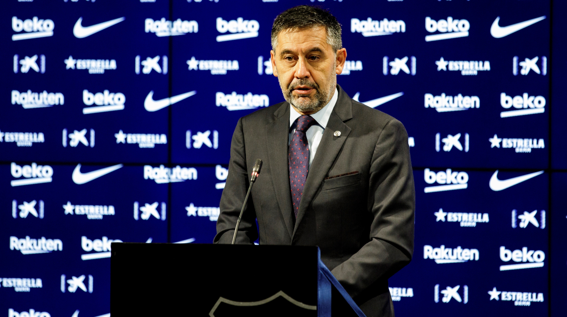 Josep María Bartomeu durante una conferencia de prensa, el 26 de octubre de 2020.
