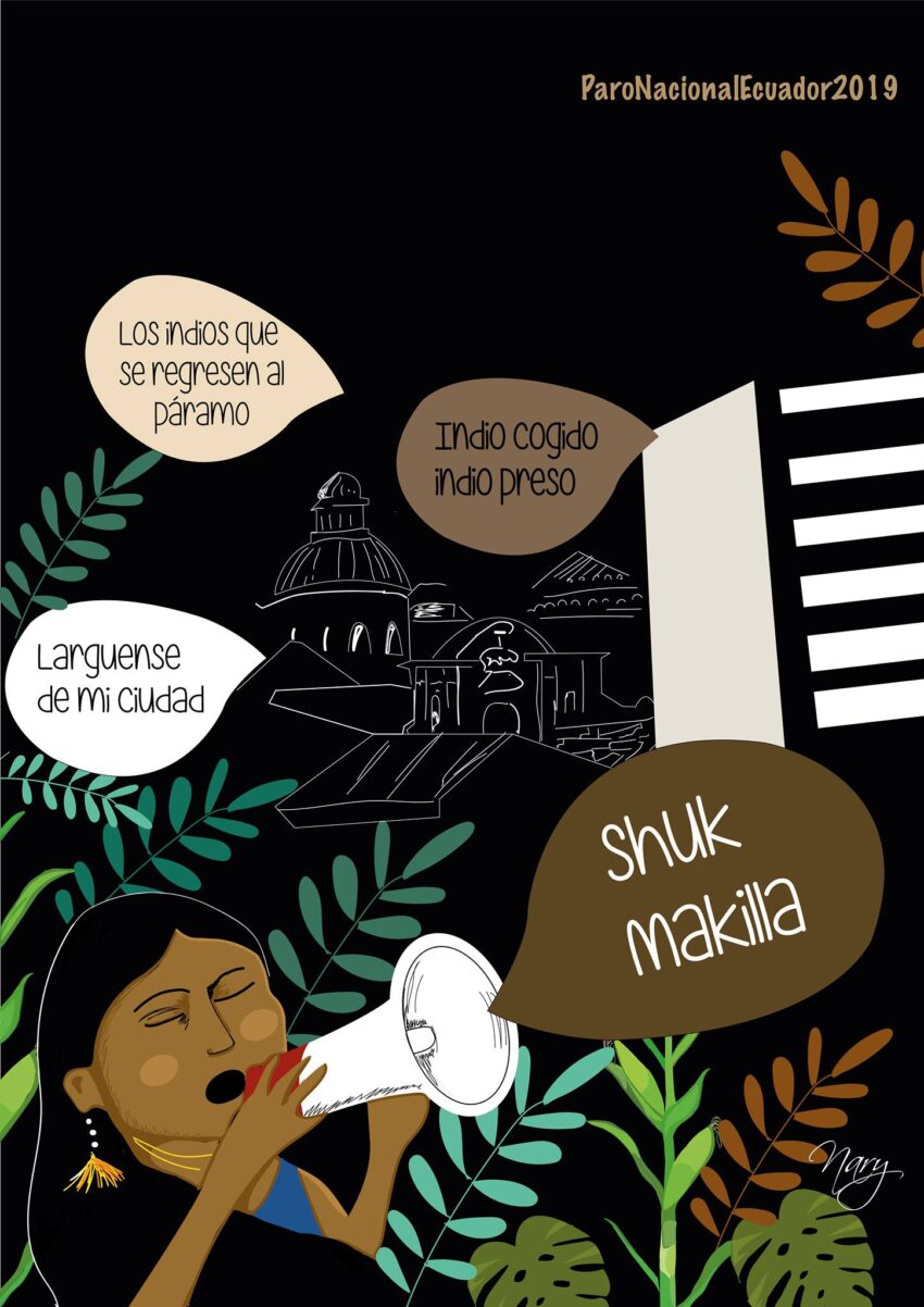 La ilustración de Nary Manai, que forma parte de Primera Línea, y que, de acuerdo a la artista, hace referencia 