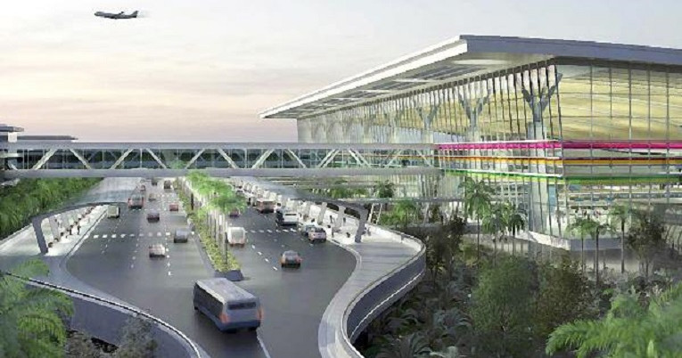 Fachada del proyecto del aeropuerto de Daular, en Guayaquil. 