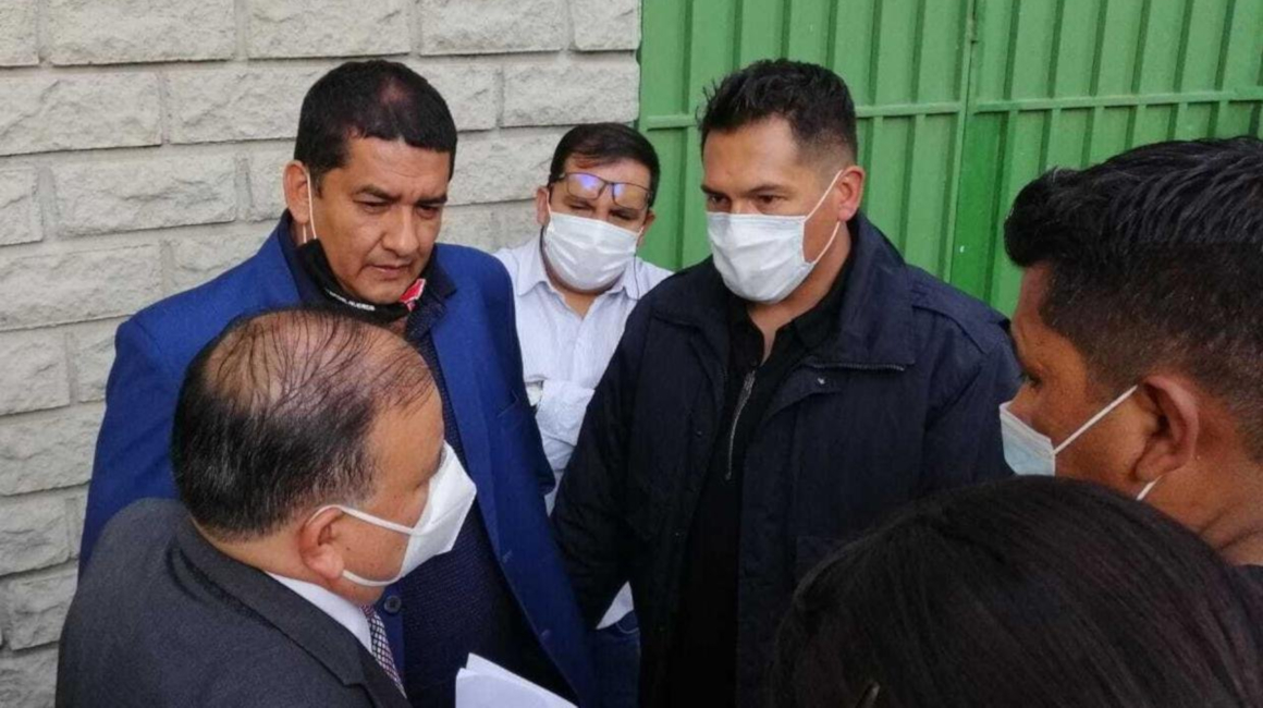 Marco Rodríguez, presidente de la Federación Boliviana de Fútbol, el momento en el que es detenido en las afueras del estadio Hernando Siles de La Paz, el jueves 12 de noviembre de 2020.
