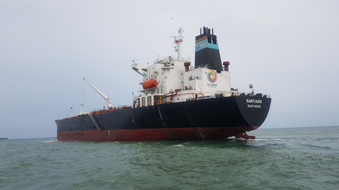 Uno de los buques de la Flota Petrolera Ecuatoriana (Flopec), en octubre de 2019.