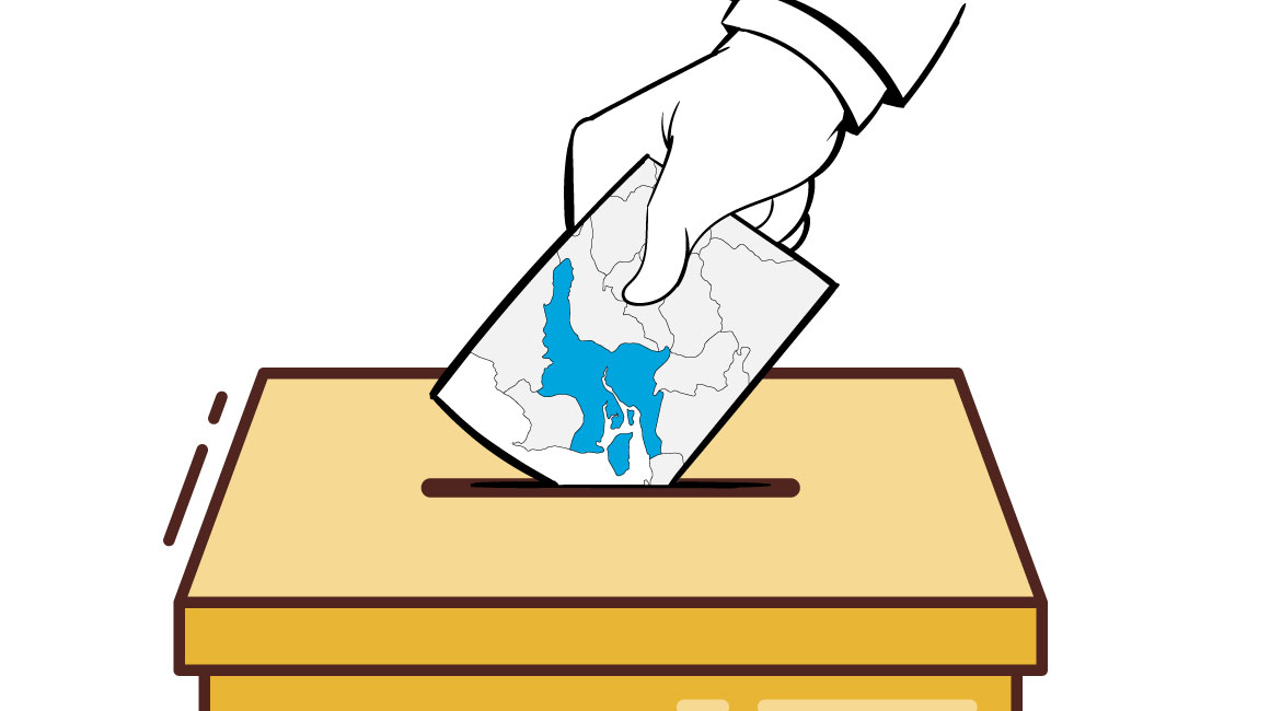 Ilustración sobre las elecciones 2021 en Guayas.