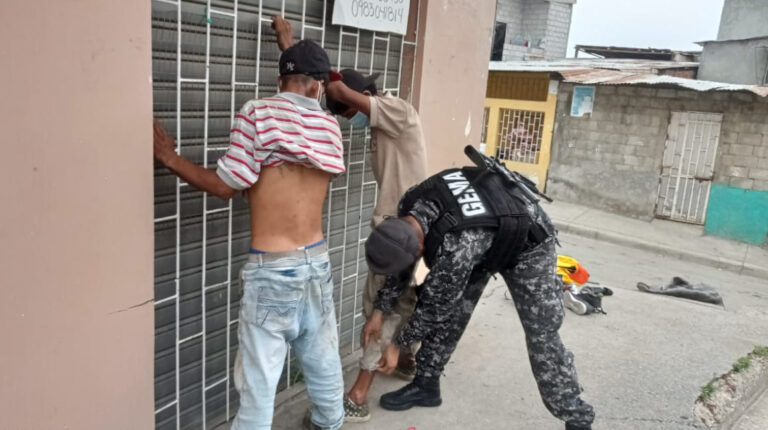 Operativo antidelincuencial de la Policía Nacional en Guayaquil. el 22 de diciembre de 2020.
