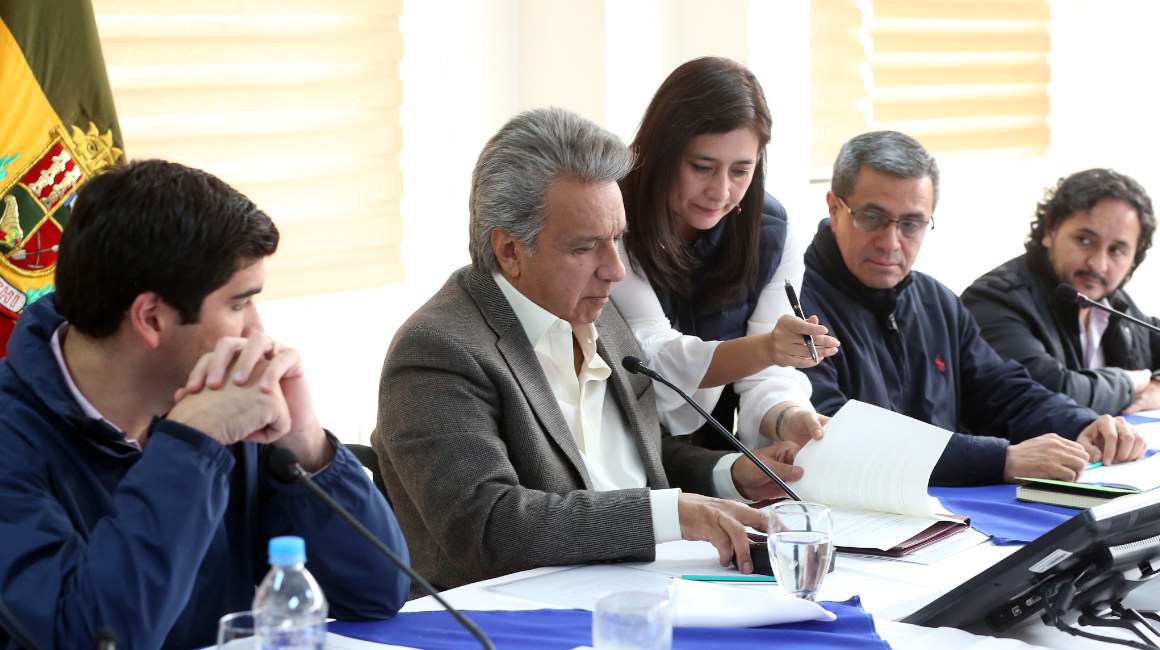 Imagen referencial: el 15 de febrero de 2019, el presidente Lenín Moreno firmó el decreto ejecutivo 660 en Tulcán.