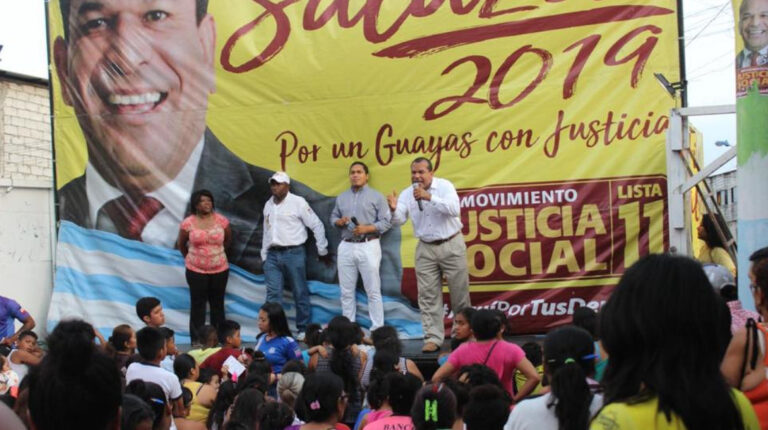 Jimmy Salazar, dirigente y candidato a prefecto de Justicia Social, en Guayaquil, el 10 de septiembre de 2018.