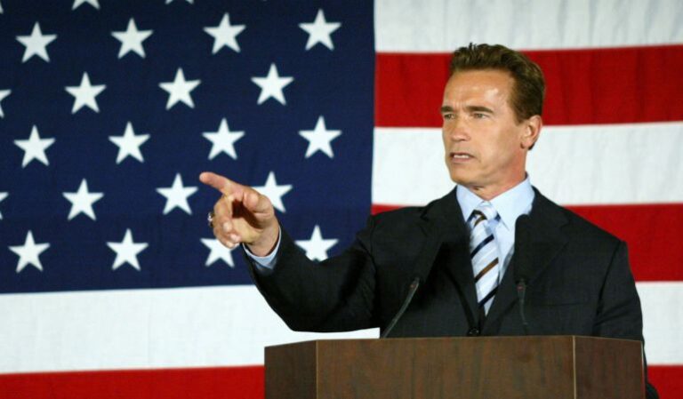 Arnold Schwarzenegger cuando fue gobernador de California