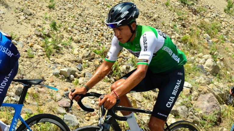 Steven Haro, en su preparación para la Vuelta al Ecuador, en El Ángel, provincia del Carchi, en noviembre de 2020.