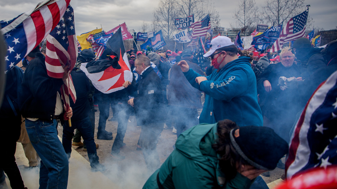 Manifestantes pro-Trump irrumpieron en el Congreso de Estados Unidos, 6 de enero de 2020.