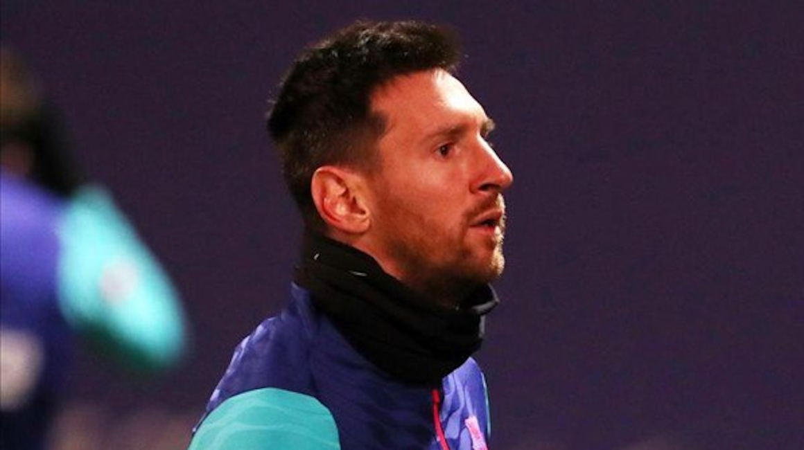 Lionel Messi, en una sesión de entrenamiento con el equipo 'blaugrana'.