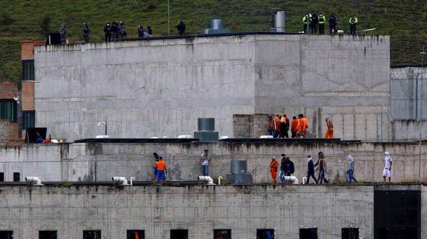 Vista de la cárcel del el Turi el 23 de febrero de 2021 cuando se produjo el motín carcelario.