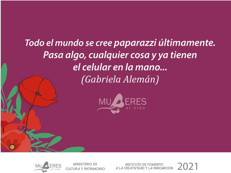 Imagen promocional del primero cuento que lanzará el proyecto, 'Labios rojos', de Gabriela Alemán.