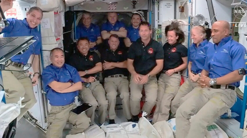 Astronautas en la Estación Espacial Internacional (EEI).