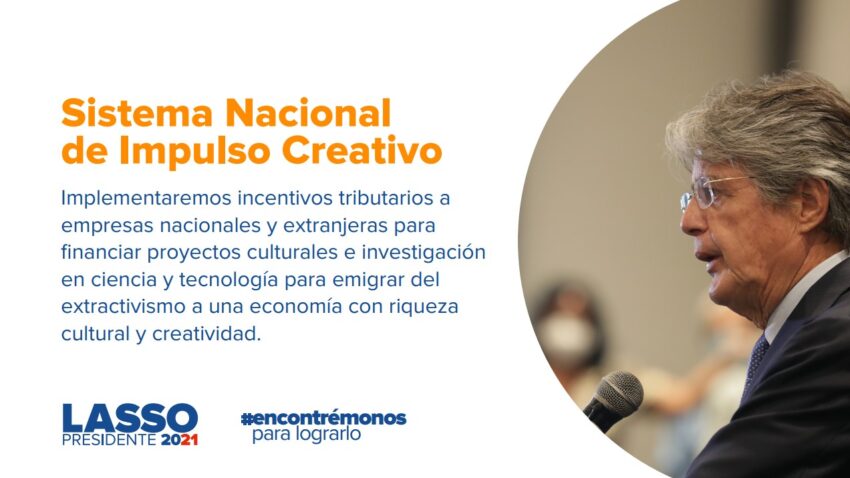 Propuestas de Guillermo Lasso para el sector cultural.