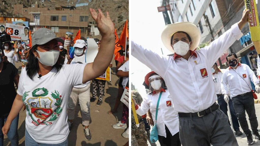 Sorpresa en Perú: socialista Castillo y derechista Fujimori cerca del balotaje