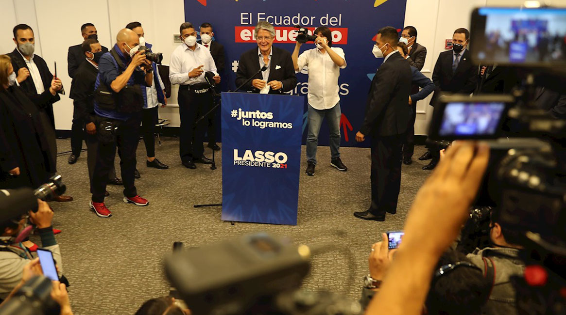 Guillermo Lasso rueda de prensa