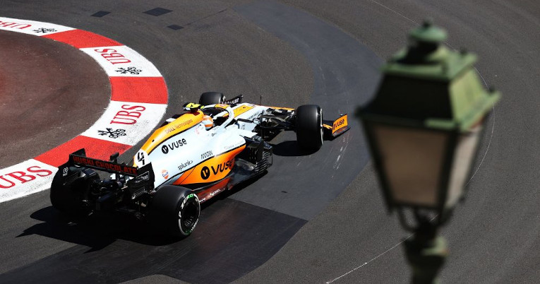 El piloto de McLaren, Lando Norris, en las prácticas libres en Mónaco, el jueves 20 de mayo de 2021.