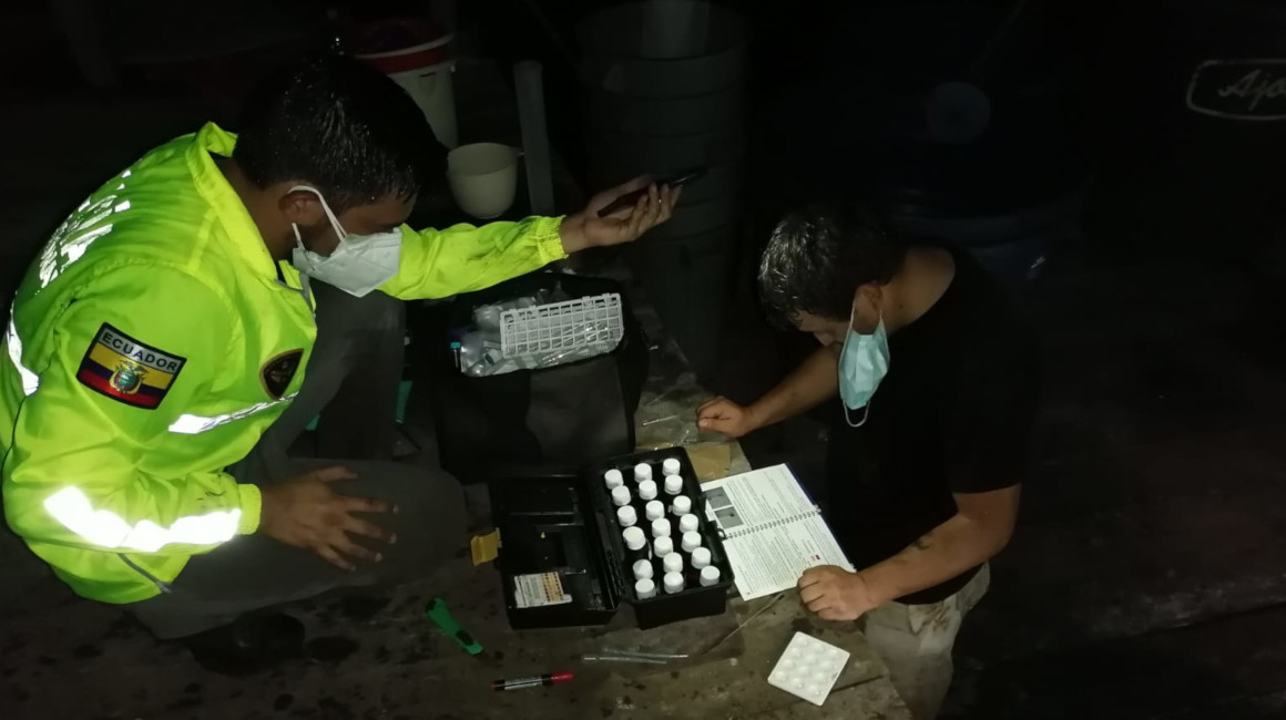 Imágenes del operativo de desarticulación de drogas en Carchi, el 10 de mayo de 2021.