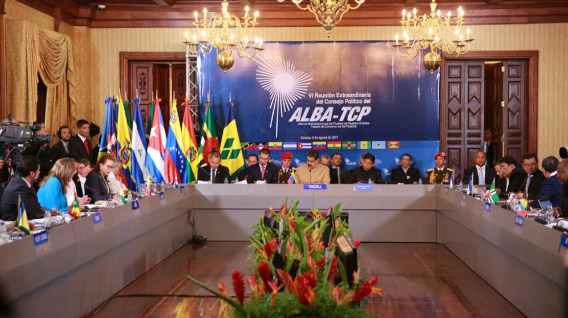 Reunión del Consejo Político de Cancilleres del ALBA, el 8 de agosto de 2017.