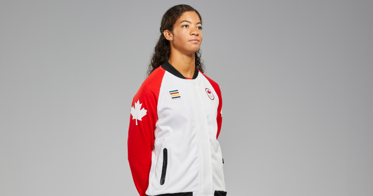 Otro de los conjuntos que Canadá vestirá durante las competencias en Tokio.