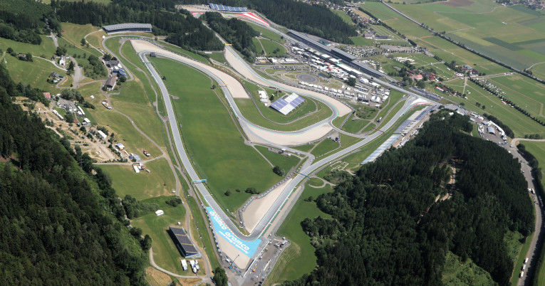 Vista aérea del circuito de Red Bull Ring, en Austria, el 28 de junio de 2021.
