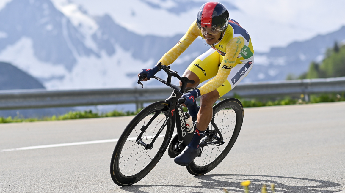 Richard Carapaz durante la Etapa 7 del Tour de Suiza. 