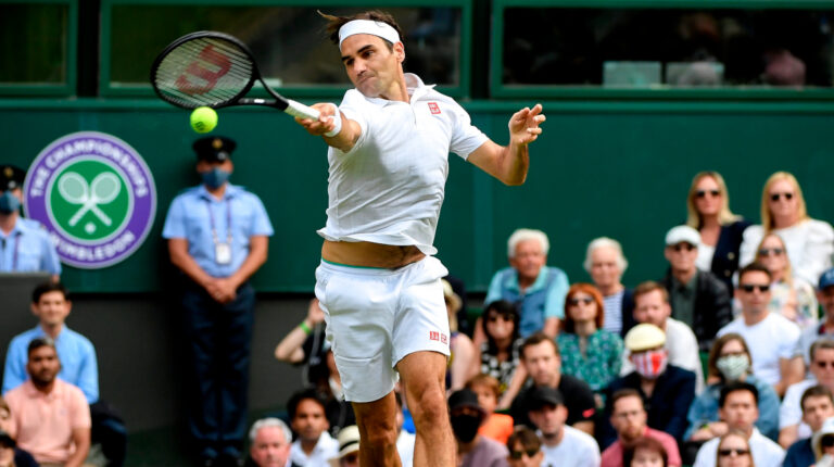 Roger Federer, en la tercera ronda de Wimbledon, el 3 de julio de 2021.