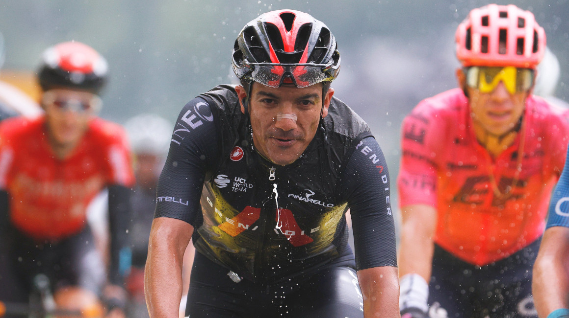 Richard Carapaz, durante la Etapa 9 del Tour de Francia, el domingo 4 de julio de 2021.