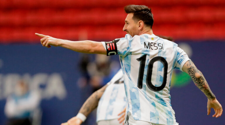 Lionel Messi, durante las semifinales ante Colombia, el 7 de julio de 2021.