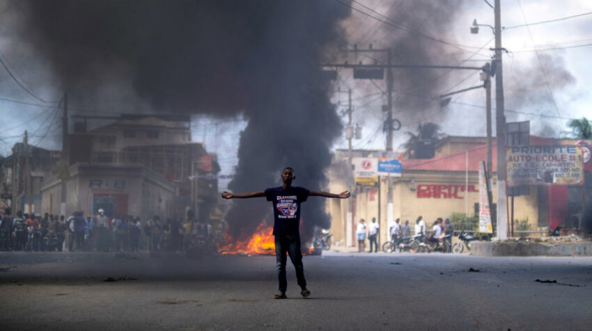 Protestas por el asesinato del presidente Jovenel Moise en Cap-Haitien, Haiti. 22 de julio de 2021