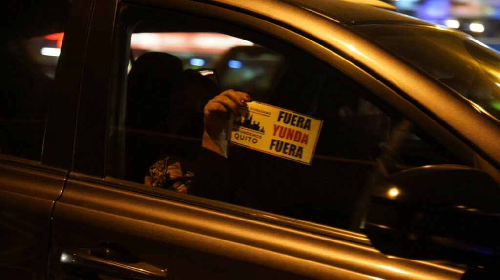 Protesta en contra de Jorge Yunda recorrió norte y centro de Quito