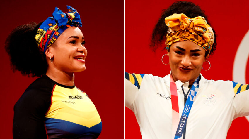 Neisi Dajomes y Tamara Salazar, durante los Juegos Olímpicos de Tokio 2021.