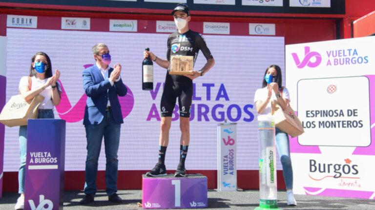 El francés Romain Bardet es el nuevo líder de la Vuelta a Burgos, después de ganar la tercera etapa, el jueves 5 de agosto de 2021.