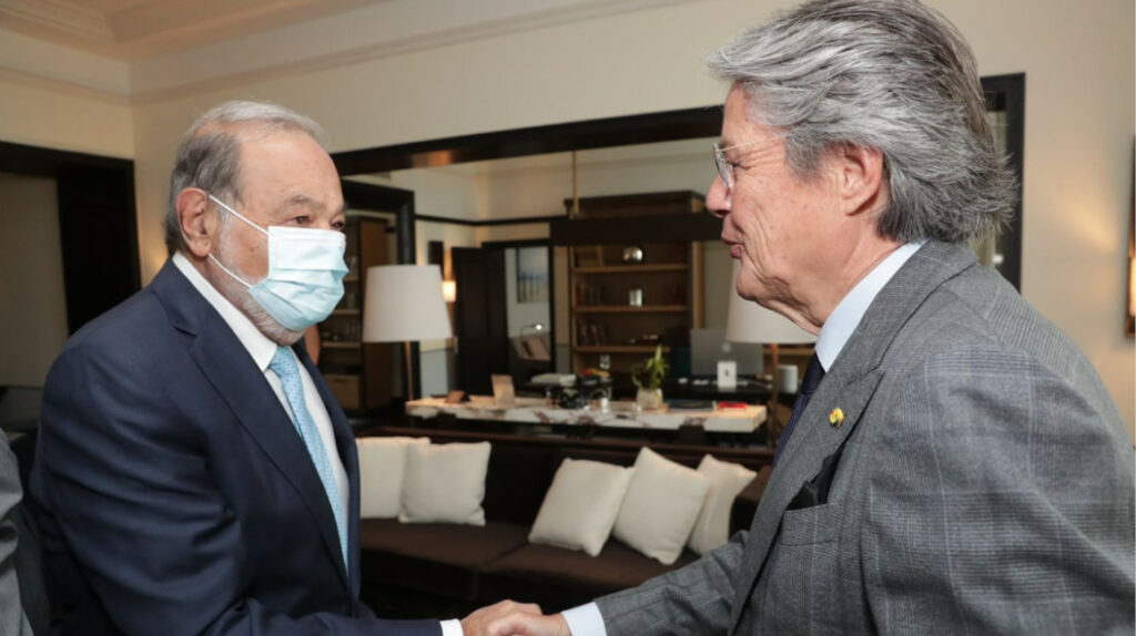 Lasso se reúne con Carlos Slim y otros empresarios mexicanos