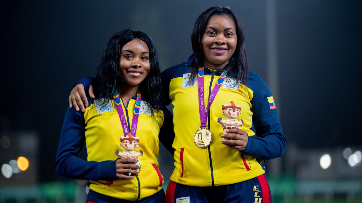 Poleth Mendes y Anaís Méndez, con sus medallas de los Juegos Parapanamericanos de Lima 2019. 