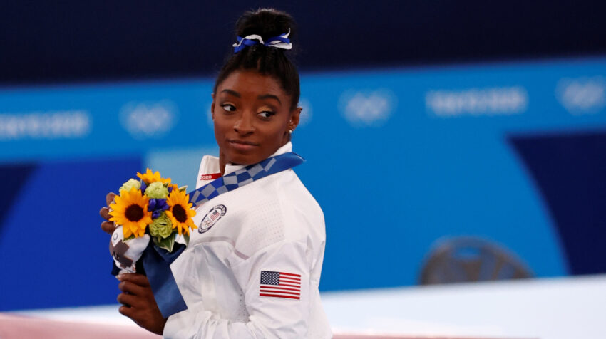 Simone Biles, durante los Juegos Olímpicos de Tokio 2021. 