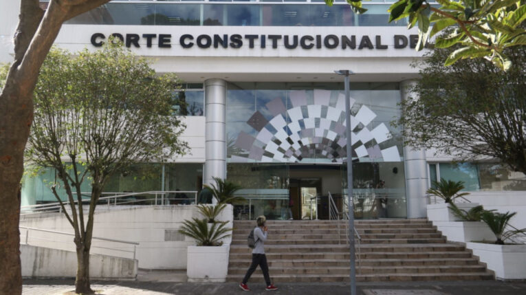 Vista del edificio en el que funciona la Corte Constitucional, en Quito, el 16 de septiembre de 2021.
