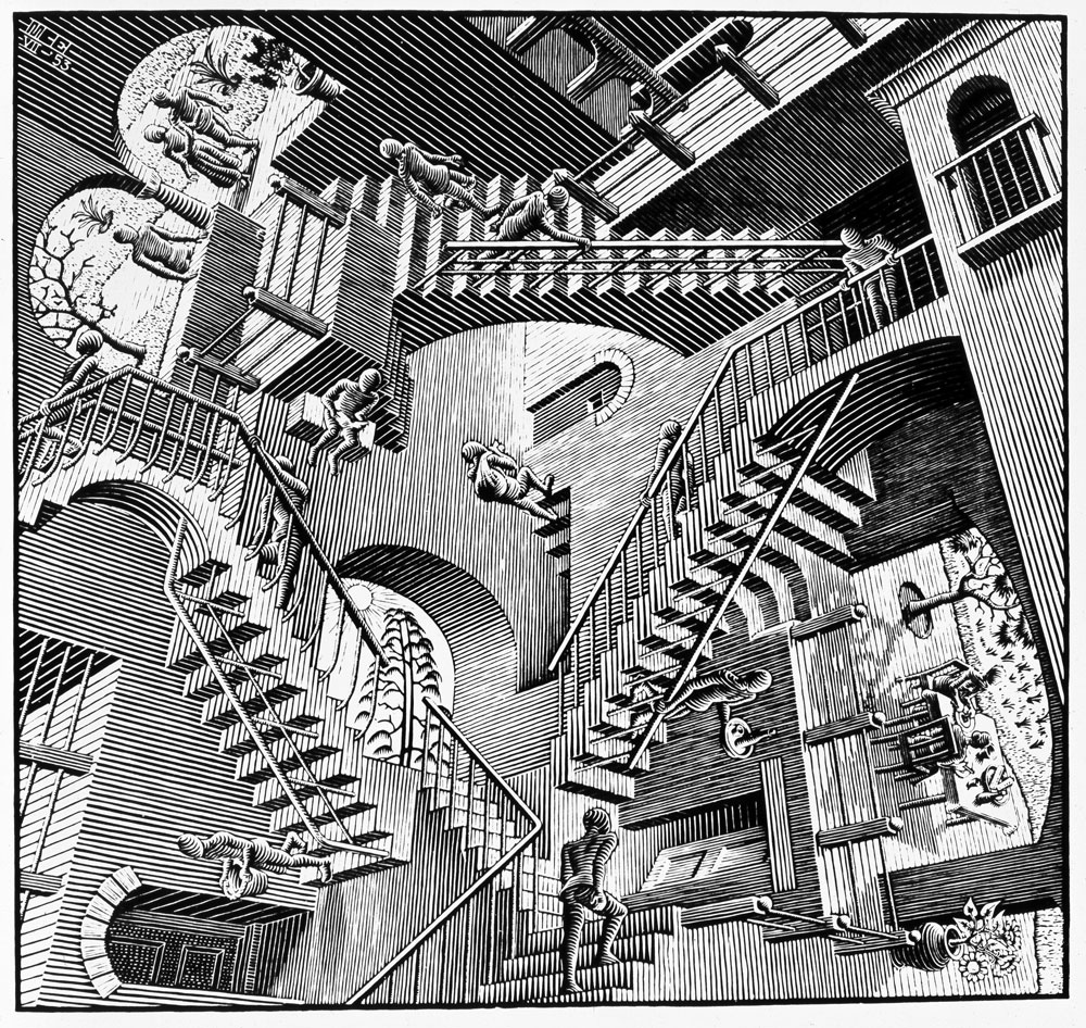 'Relatividad', 1953. M. C. Escher. 